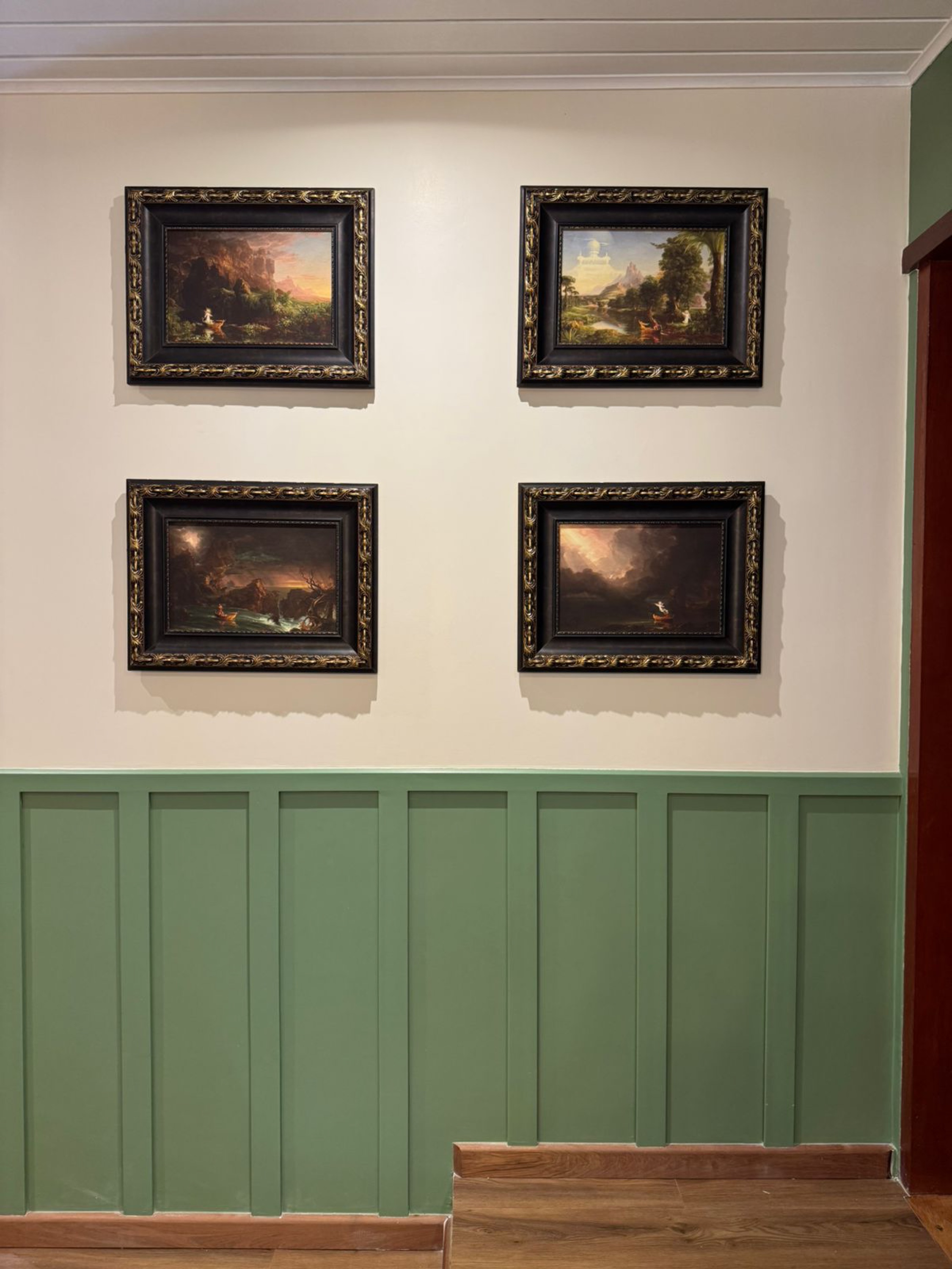 Série A Viagem da Vida, de Thomas Cole, montagem com 4 obras